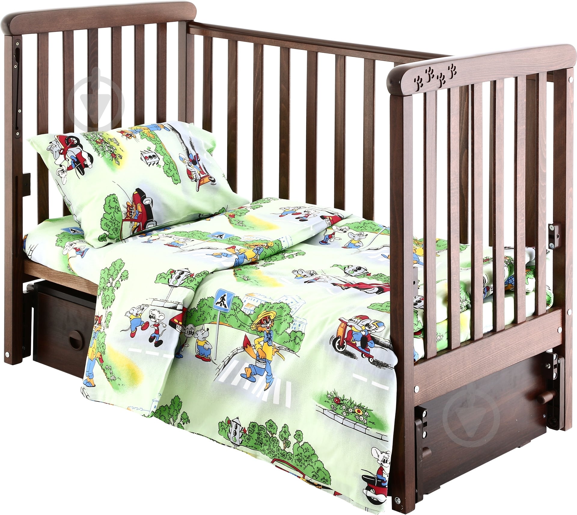 Комплект постельного белья Ярослав сатин зеленый - фото 1