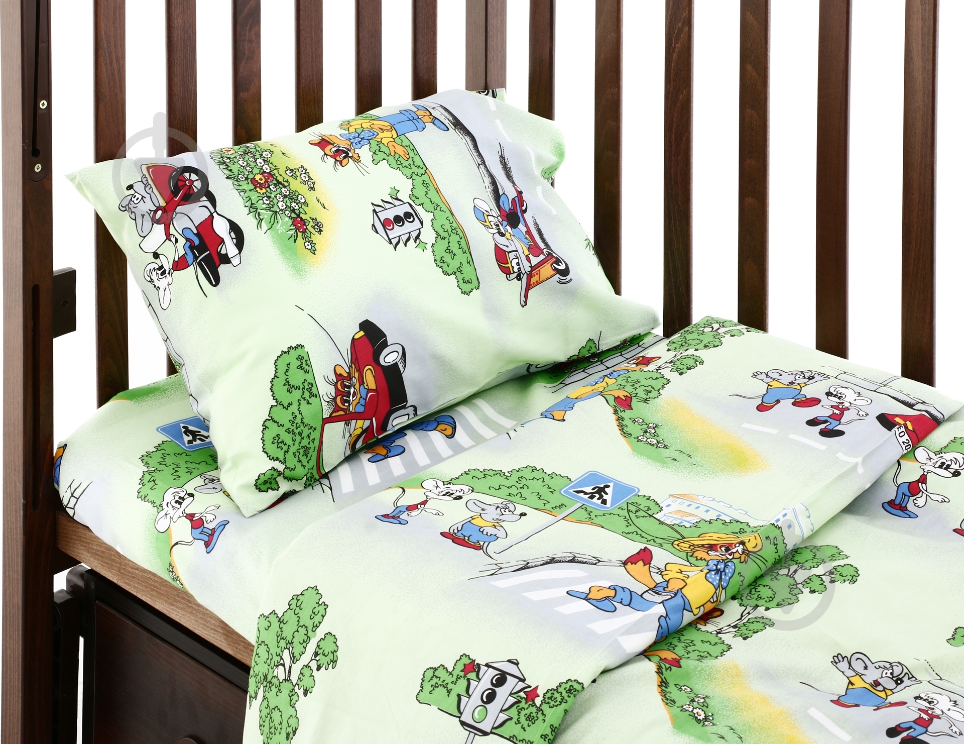 Комплект постельного белья Ярослав сатин зеленый - фото 2