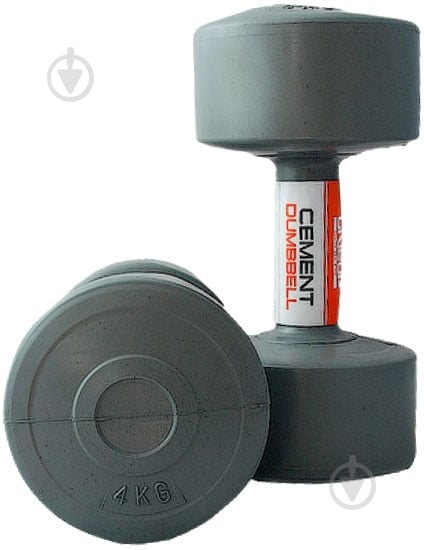 Гантели LiveUp LS2003-4 Cement Dumbell 2х4 кг серый - фото 1