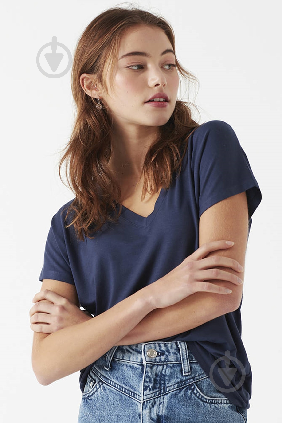 Футболка Mavi BASIC V NECK TOP 167714-28319 р.M синий - фото 3