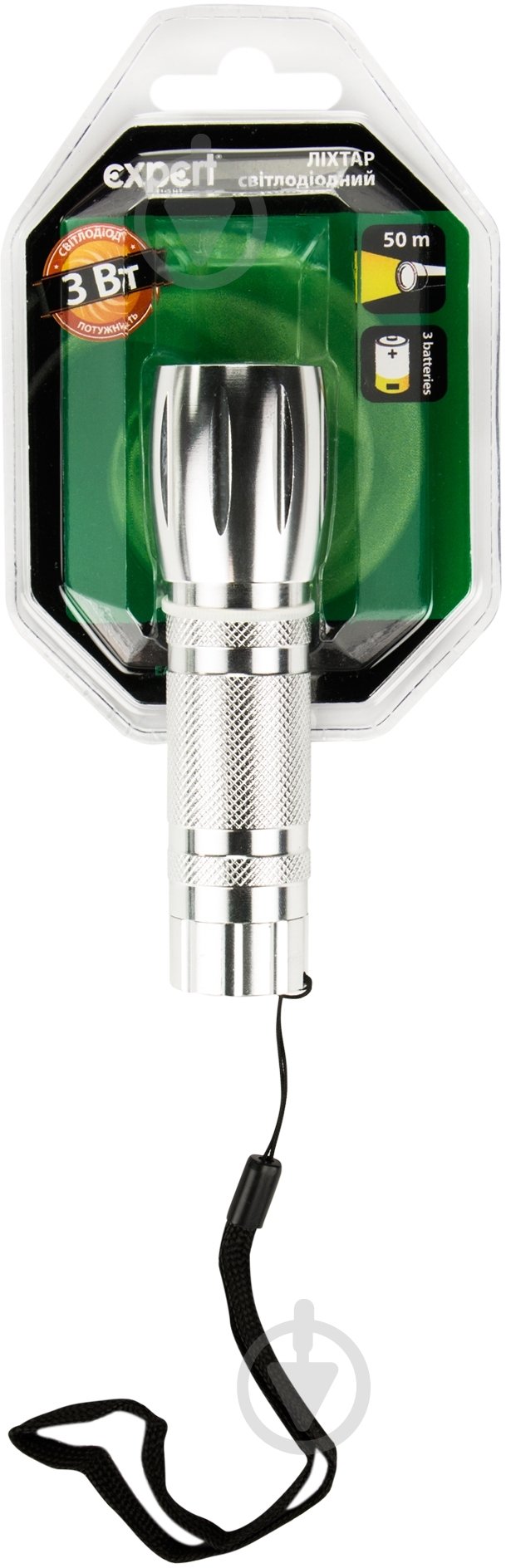 Фонарь Expert light EAx-FL1010-1LED серебряный - фото 2 Фонарь Expert light EAx-FL1010-1LED серебряный - фото 2