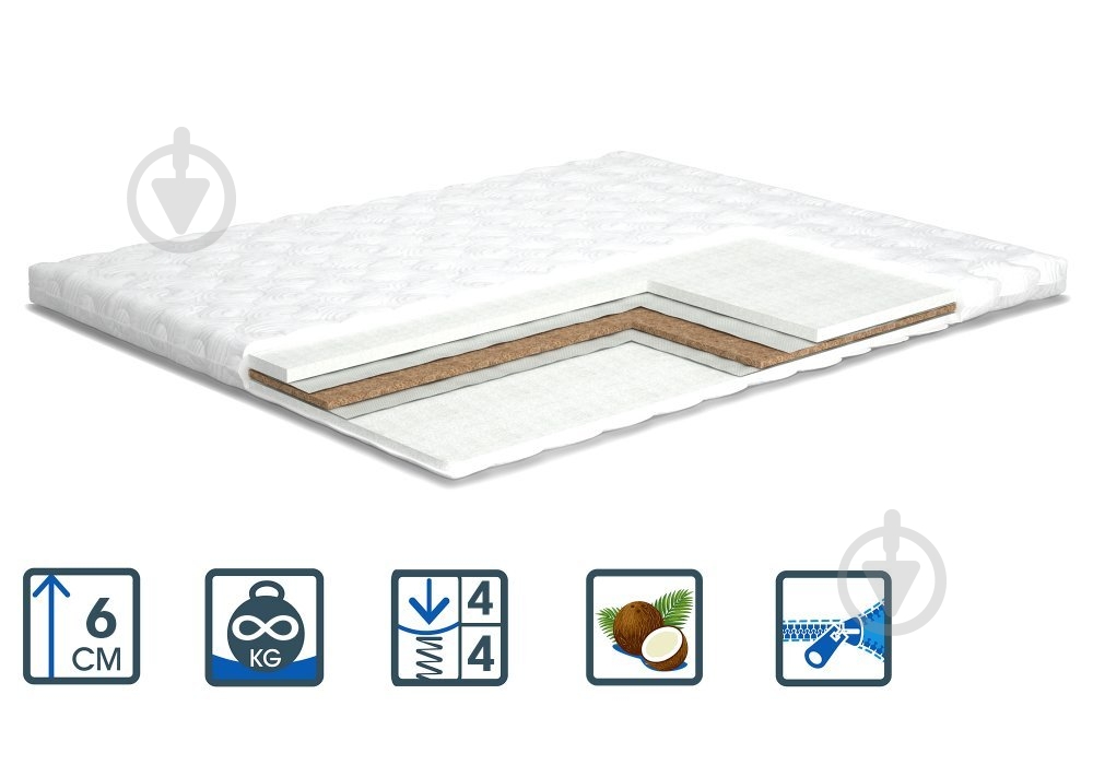 Матрац Екстра Кокос Matro-roll-topper MatroLuxe 140х190 см - фото 1