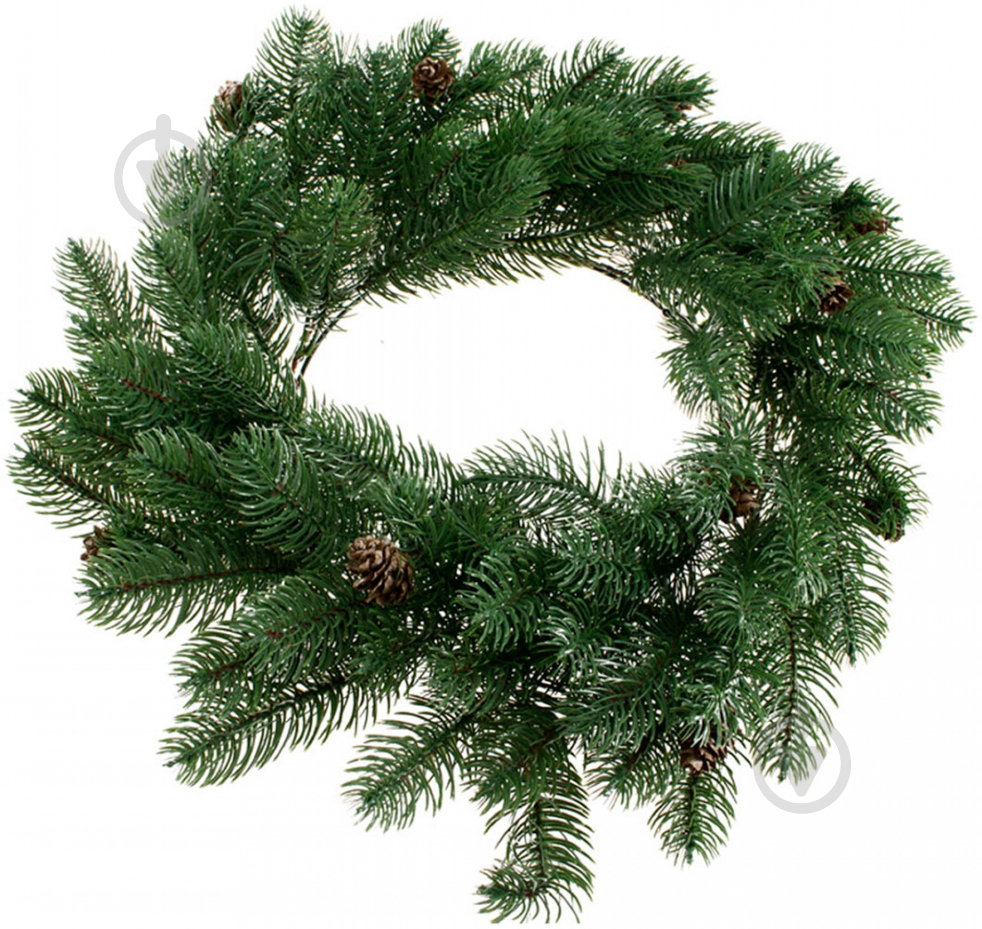 Вінок новорічний з шишками d450 мм HJW19C-45 - фото 1