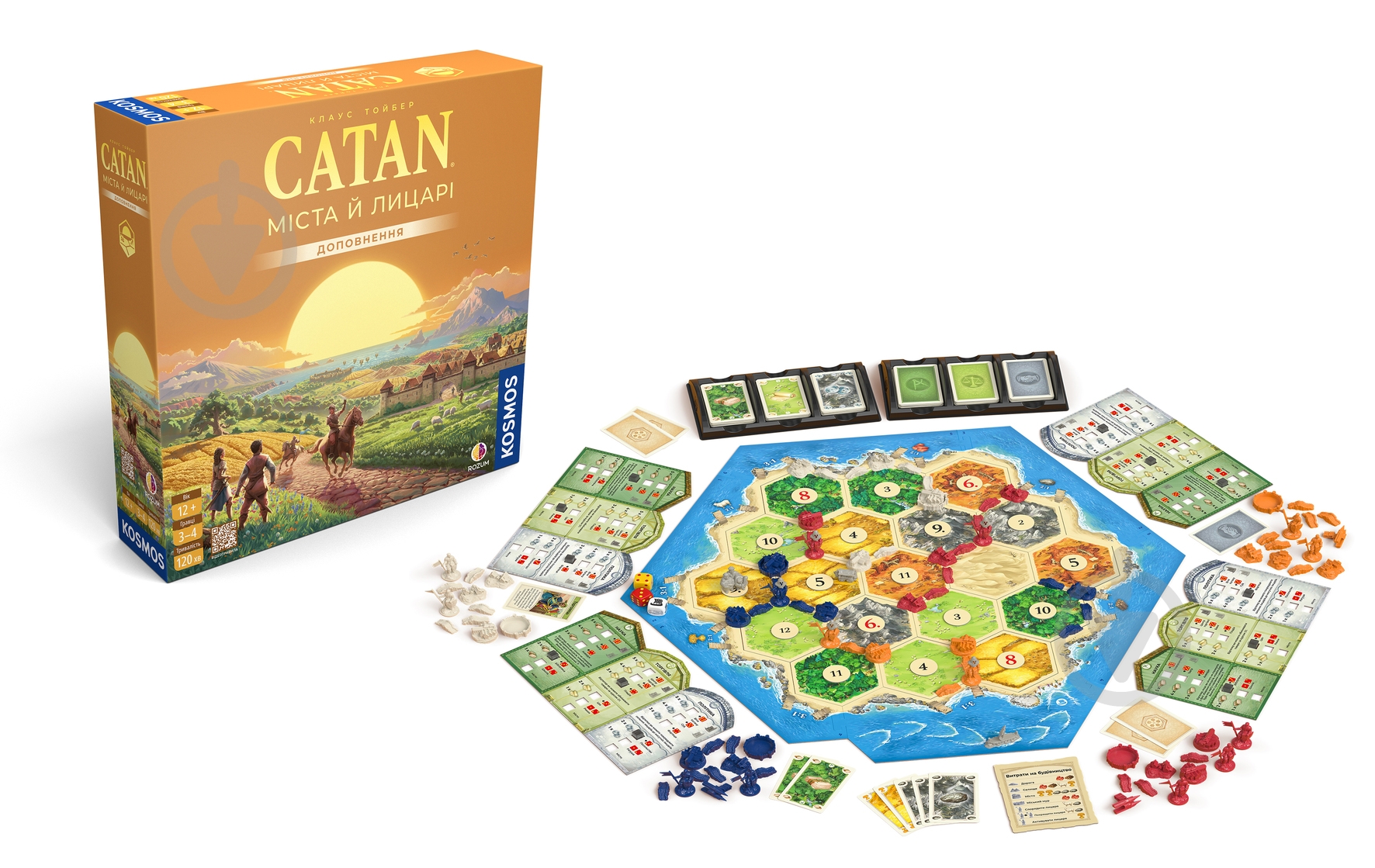 Гра настільна ROZUM CATAN: Міста й лицарі R104UA - фото 3 Гра настільна ROZUM CATAN: Міста й лицарі R104UA - фото 3