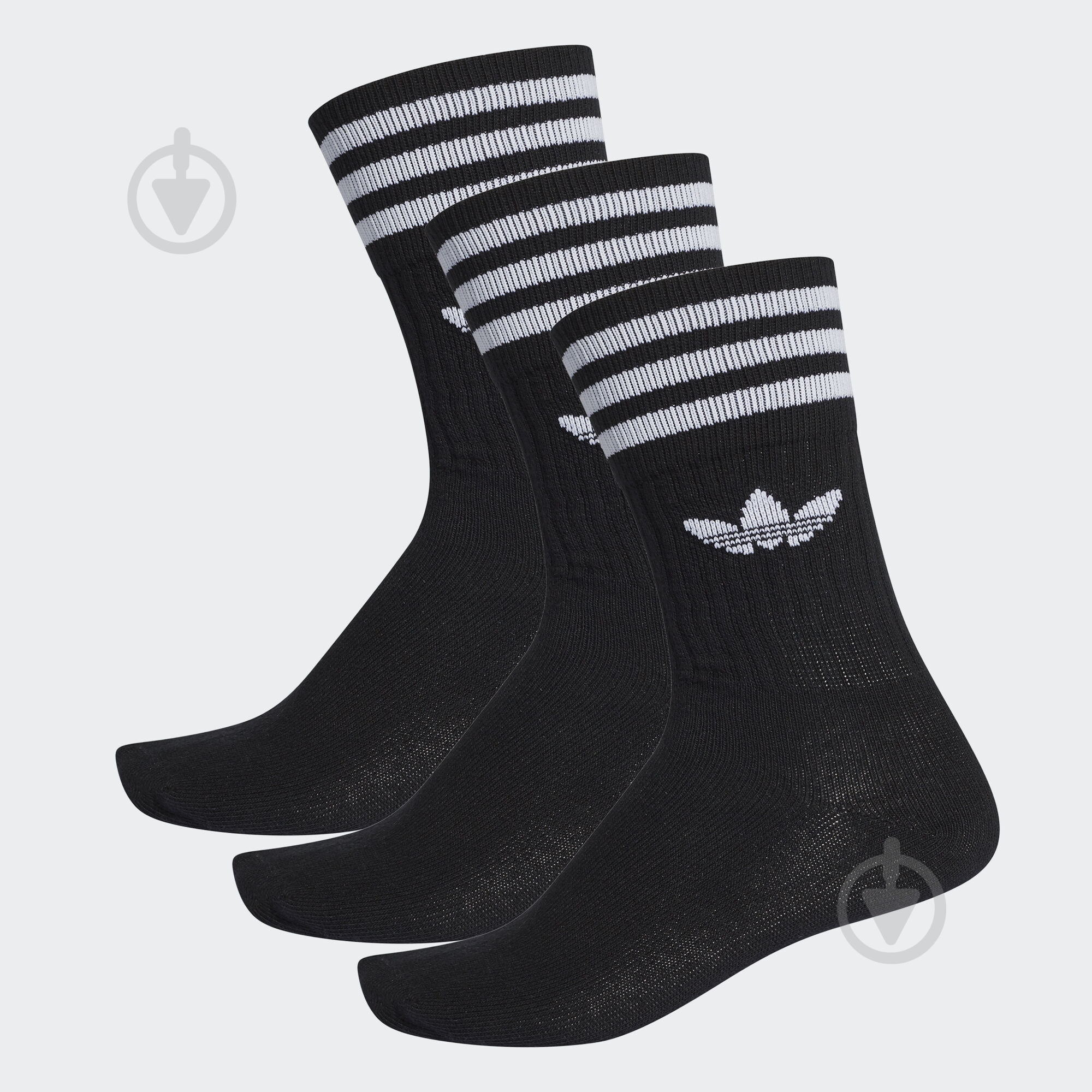 Шкарпетки Adidas SOLID CREW SOCK S21490 р.43-46 чорний 3 шт. - фото 1 Шкарпетки Adidas SOLID CREW SOCK S21490 р.43-46 чорний 3 шт. - фото 1
