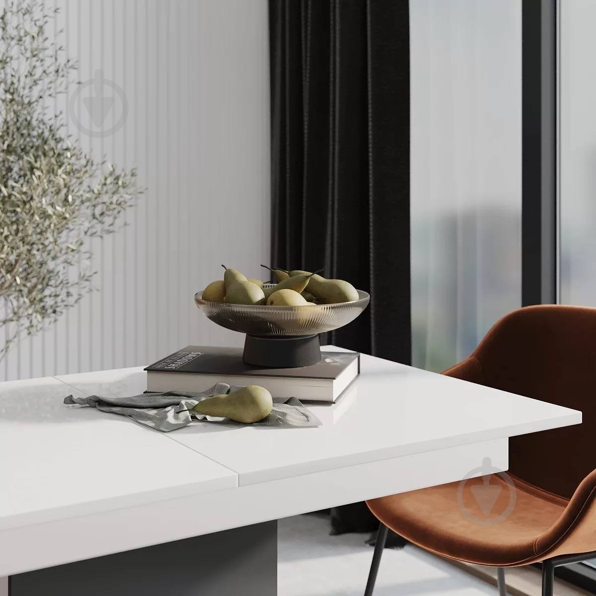 Стол-трансформер ART IN HEAD Каспер 1200(1600)x690x750мм белый/графит - фото 5 Стол-трансформер ART IN HEAD Каспер 1200(1600)x690x750мм белый/графит - фото 5