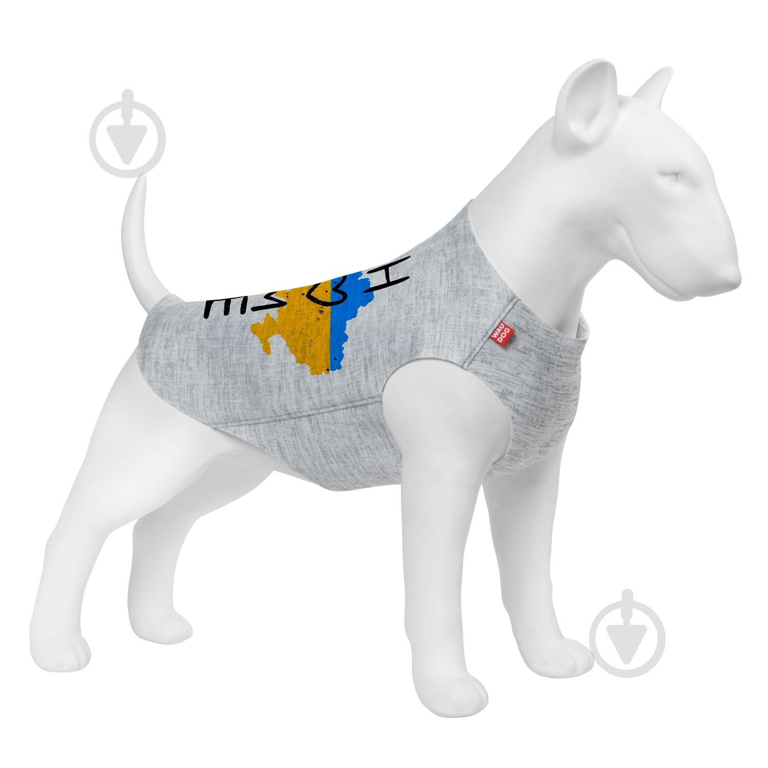 Майка Waudog Сlothes Дом XS30 серая - фото 1