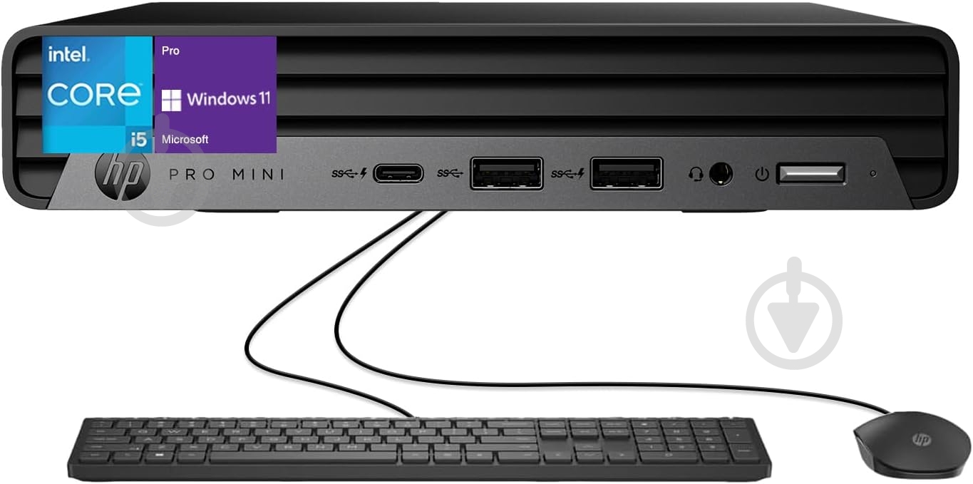 Неттоп HP Pro 400 G9 Mini (884V0EA) black - фото 2 Неттоп HP Pro 400 G9 Mini (884V0EA) black - фото 2