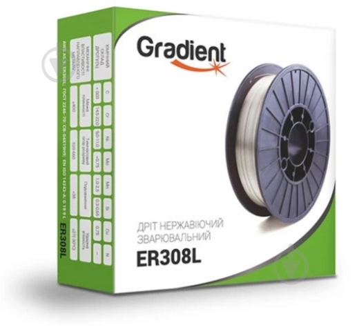 Дріт зварювальний нержавіючий Gradient ER308L 1 мм 5 кг - фото 1 Дріт зварювальний нержавіючий Gradient ER308L 1 мм 5 кг - фото 1
