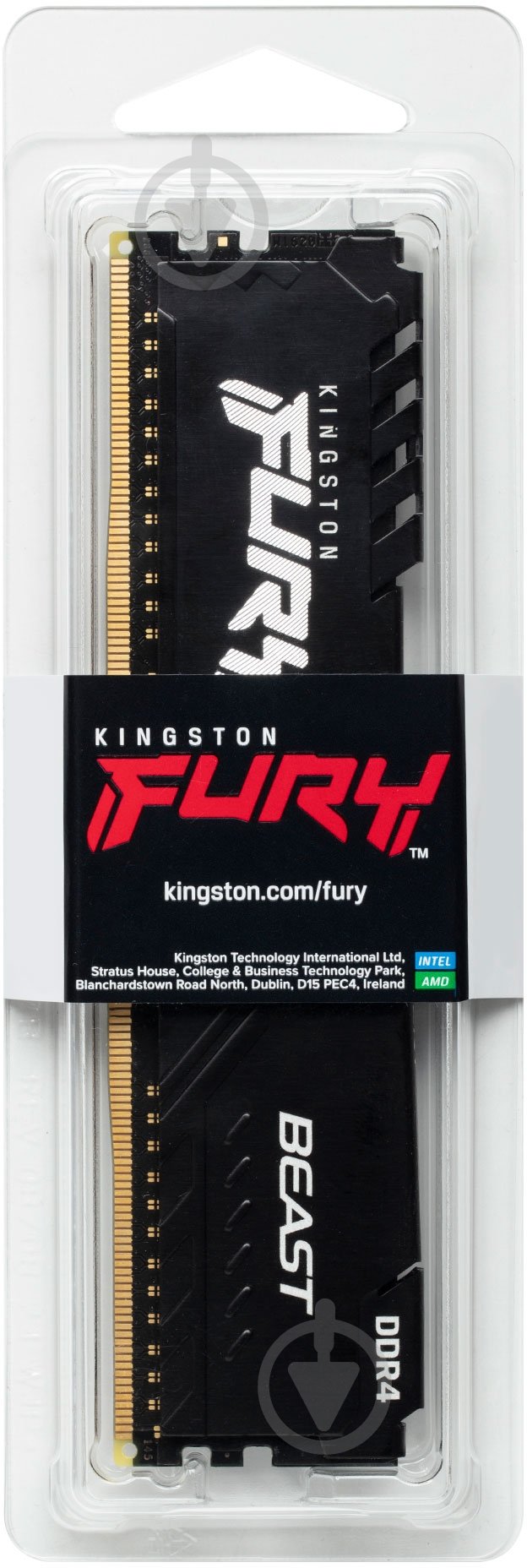 Оперативна пам'ять Kingston DDR4 SDRAM 16 GB (1x16GB) 3200 MHz (KF432C16BB1/16WP) Fury Beast - фото 4 Оперативна пам'ять Kingston DDR4 SDRAM 16 GB (1x16GB) 3200 MHz (KF432C16BB1/16WP) Fury Beast - фото 4