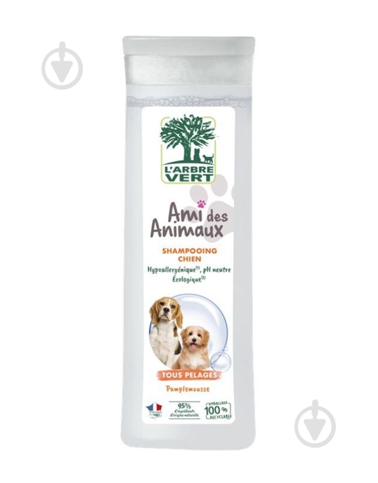 Шампунь Larbre Vert з екстрактом цитрусового парадизу 250 мл для собак - фото 1 Шампунь Larbre Vert з екстрактом цитрусового парадизу 250 мл для собак - фото 1