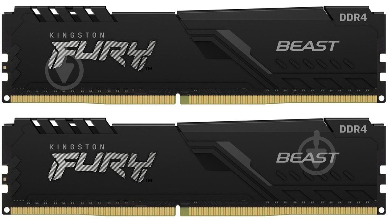 Оперативна пам'ять Kingston DDR4 SDRAM 16 GB (2x8GB) 3200 MHz (KF432C16BBK2/16WP) Fury Beast - фото 1 Оперативна пам'ять Kingston DDR4 SDRAM 16 GB (2x8GB) 3200 MHz (KF432C16BBK2/16WP) Fury Beast - фото 1