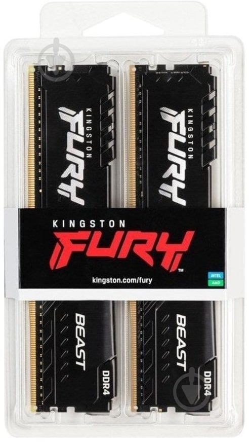 Оперативна пам'ять Kingston DDR4 SDRAM 16 GB (2x8GB) 3200 MHz (KF432C16BBK2/16WP) Fury Beast - фото 7 Оперативна пам'ять Kingston DDR4 SDRAM 16 GB (2x8GB) 3200 MHz (KF432C16BBK2/16WP) Fury Beast - фото 7