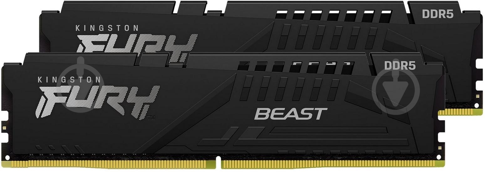 Оперативная память Kingston DDR5 SDRAM 16 GB (2x8GB) 6000 MHz (KF560C36BBEK2-16) Fury Beast - фото 1 Оперативная память Kingston DDR5 SDRAM 16 GB (2x8GB) 6000 MHz (KF560C36BBEK2-16) Fury Beast - фото 1