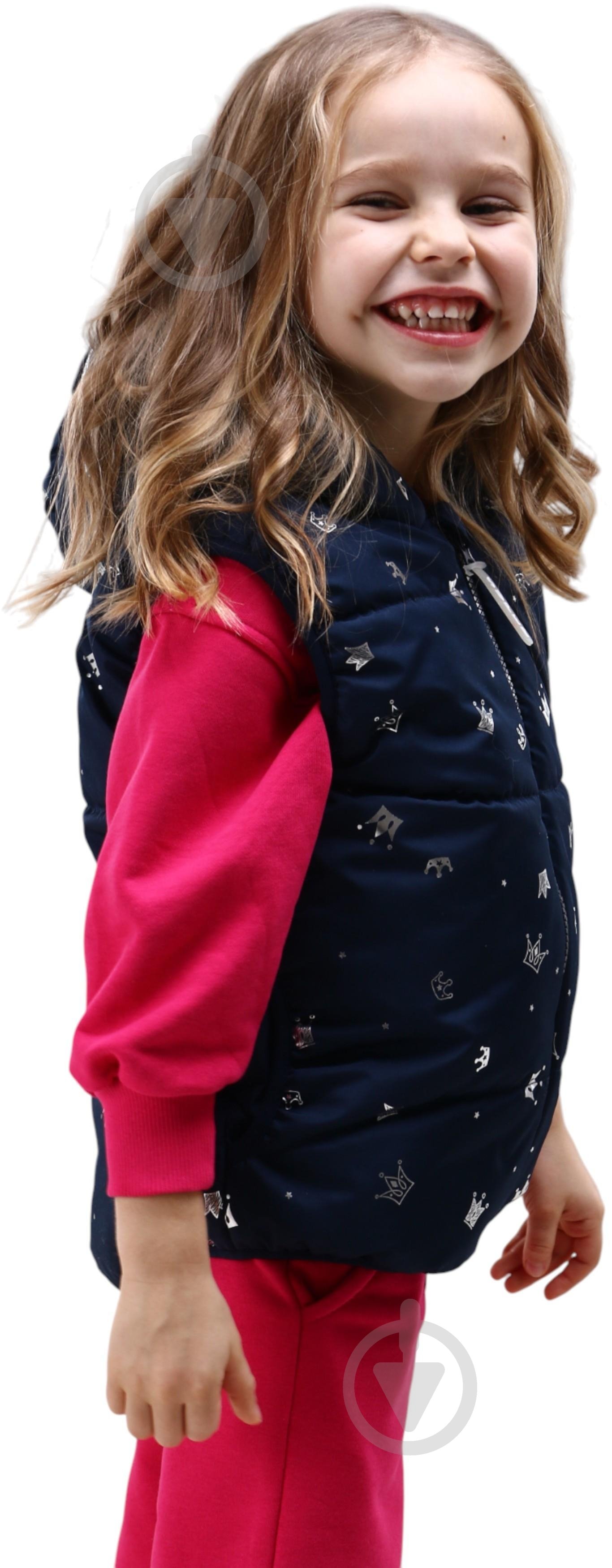 Жилет детский для девочек Соня Ш346 р.128 темно-синий - фото 3