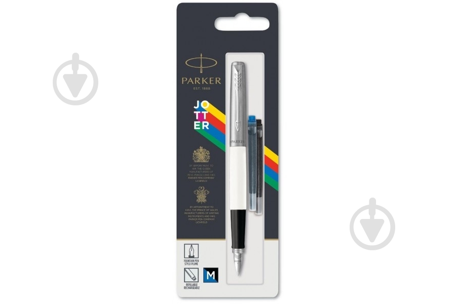 Ручка перьевая Parker Jotter White 15 016 - фото 1