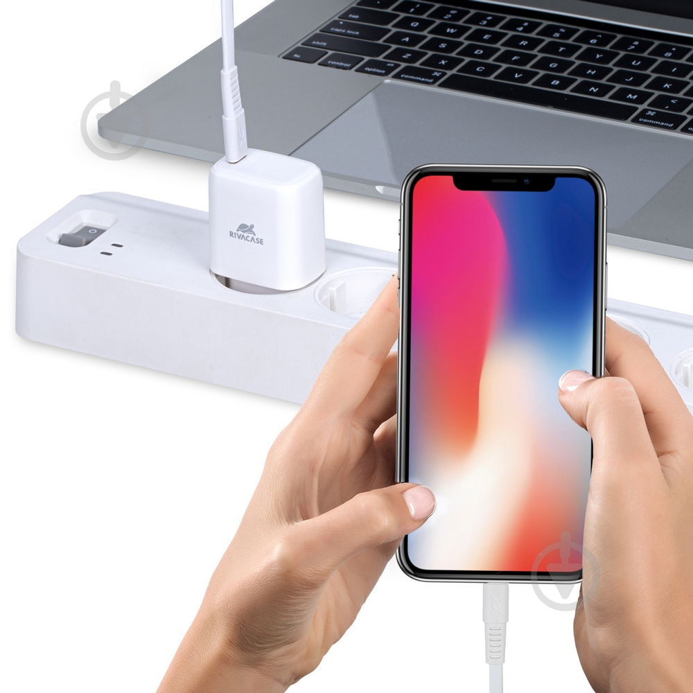 Зарядний пристрій RivaCase PS4191 WD4 (White), 1 USB Type-C, PD 20 Вт - фото 5