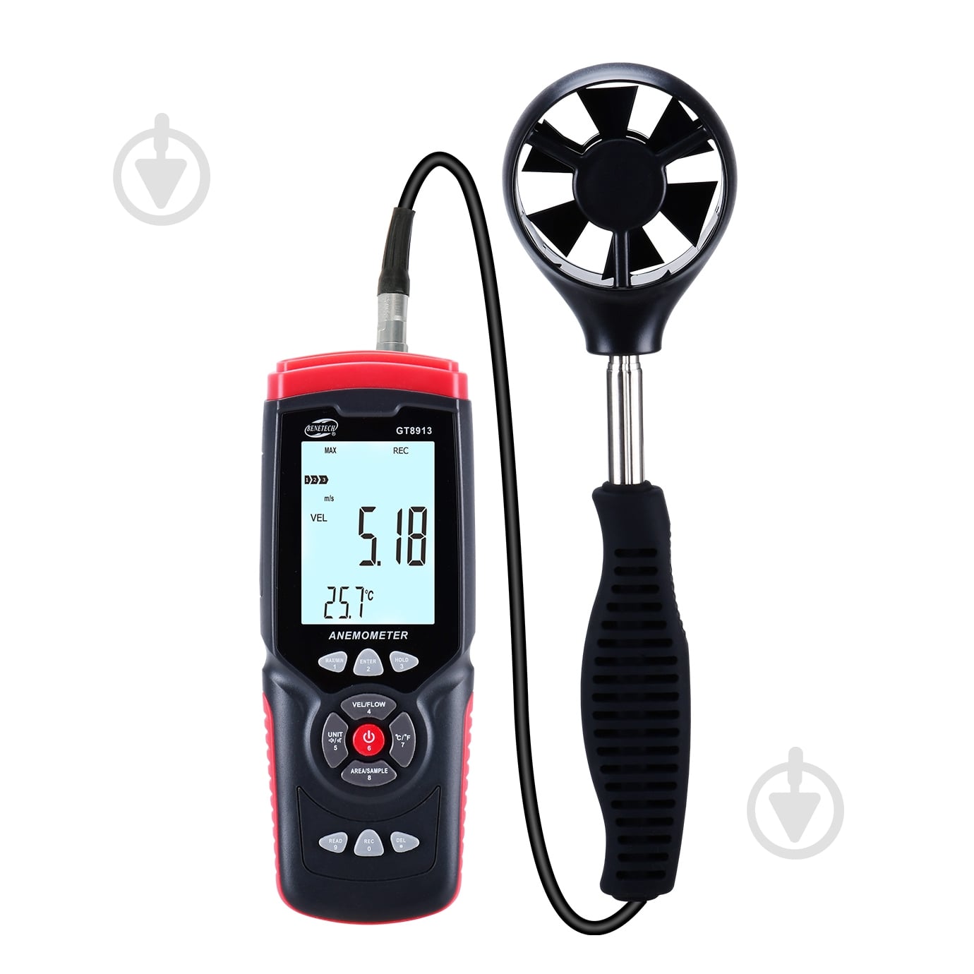 Анемометр BENETECH 0,3-45м/с, 0-45°C, 10-90% GT8913 - фото 1 Анемометр BENETECH 0,3-45м/с, 0-45°C, 10-90% GT8913 - фото 1