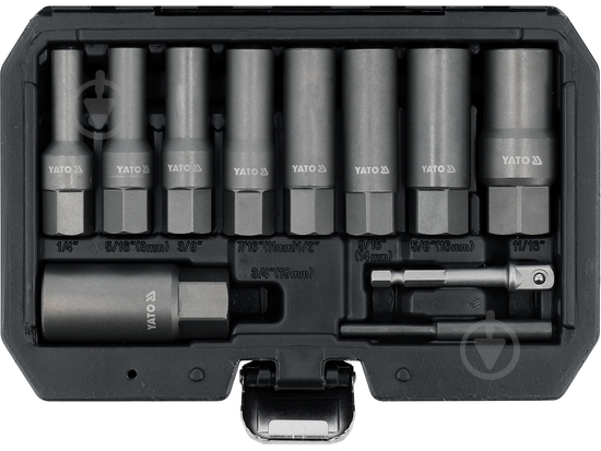 Набор головок YATO 11 шт. YT-05914 - фото 2 Набор головок YATO 11 шт. YT-05914 - фото 2