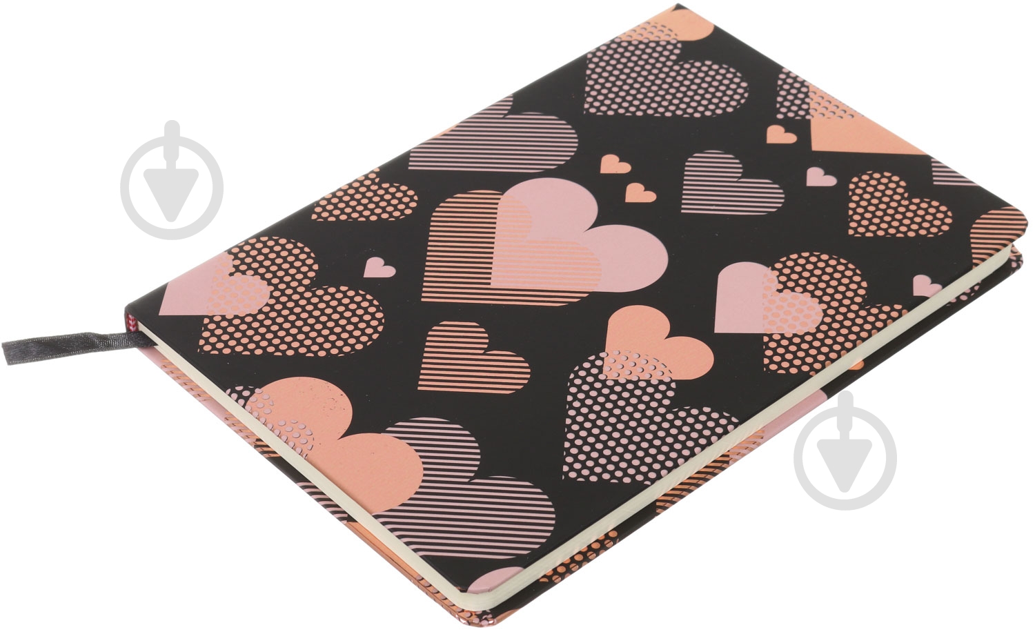 Блокнот Gold line hearts 21x14,5 см - фото 2