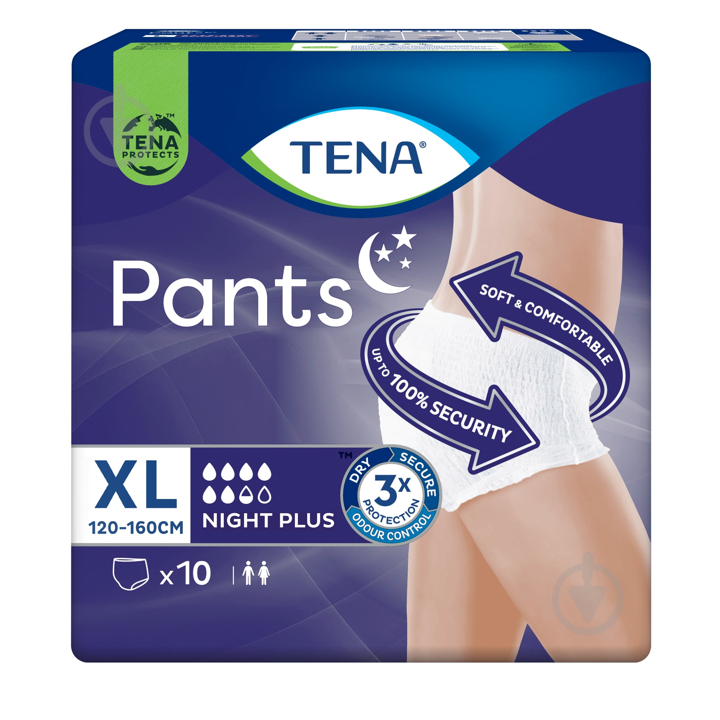Подгузники-трусики Tena Pants Night Plus 10 шт. - фото 2
