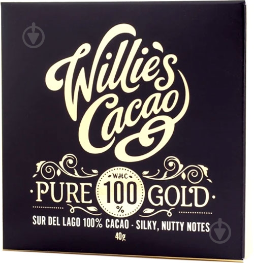 Черный шоколад Willie's Сacao 100% Gold 40 г - фото 1
