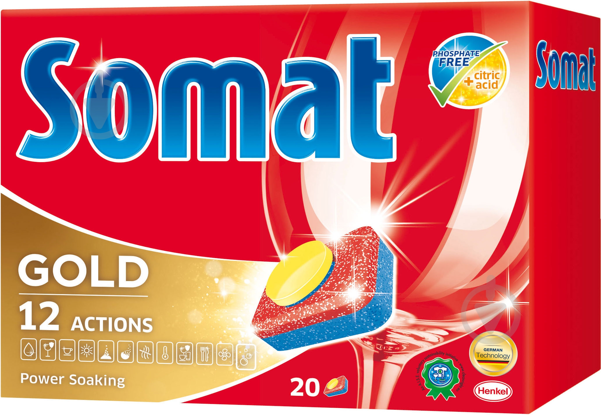 Таблетки для посудомийних машин Somat Gold 20 шт. - фото 1