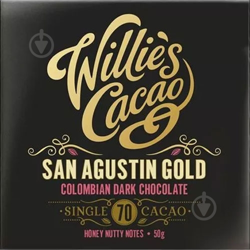 Черный шоколад Willie's Cacao San Agustin Colombian 50 г - фото 1 Черный шоколад Willie's Cacao San Agustin Colombian 50 г - фото 1