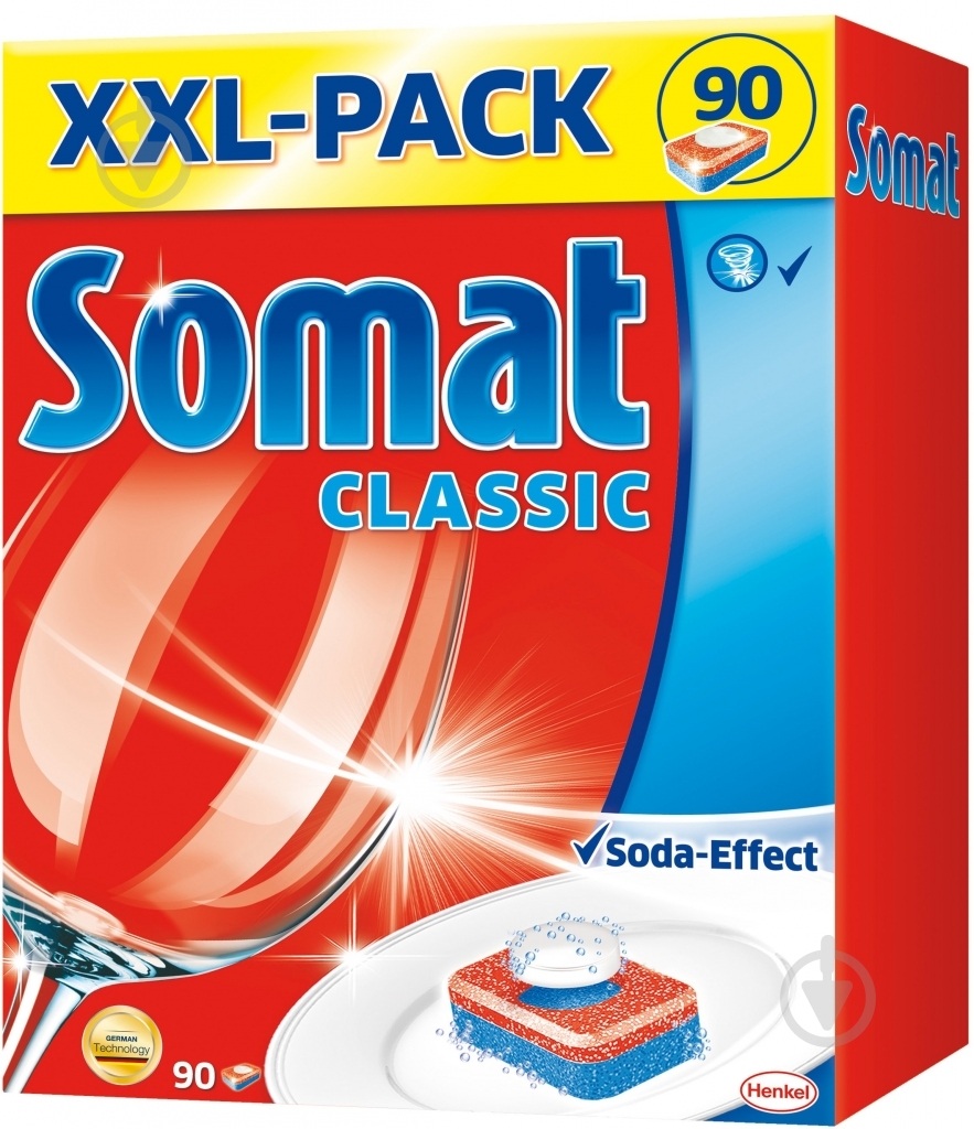 Таблетки для посудомийних машин Somat Classic Soda-effect 90 шт. - фото 1