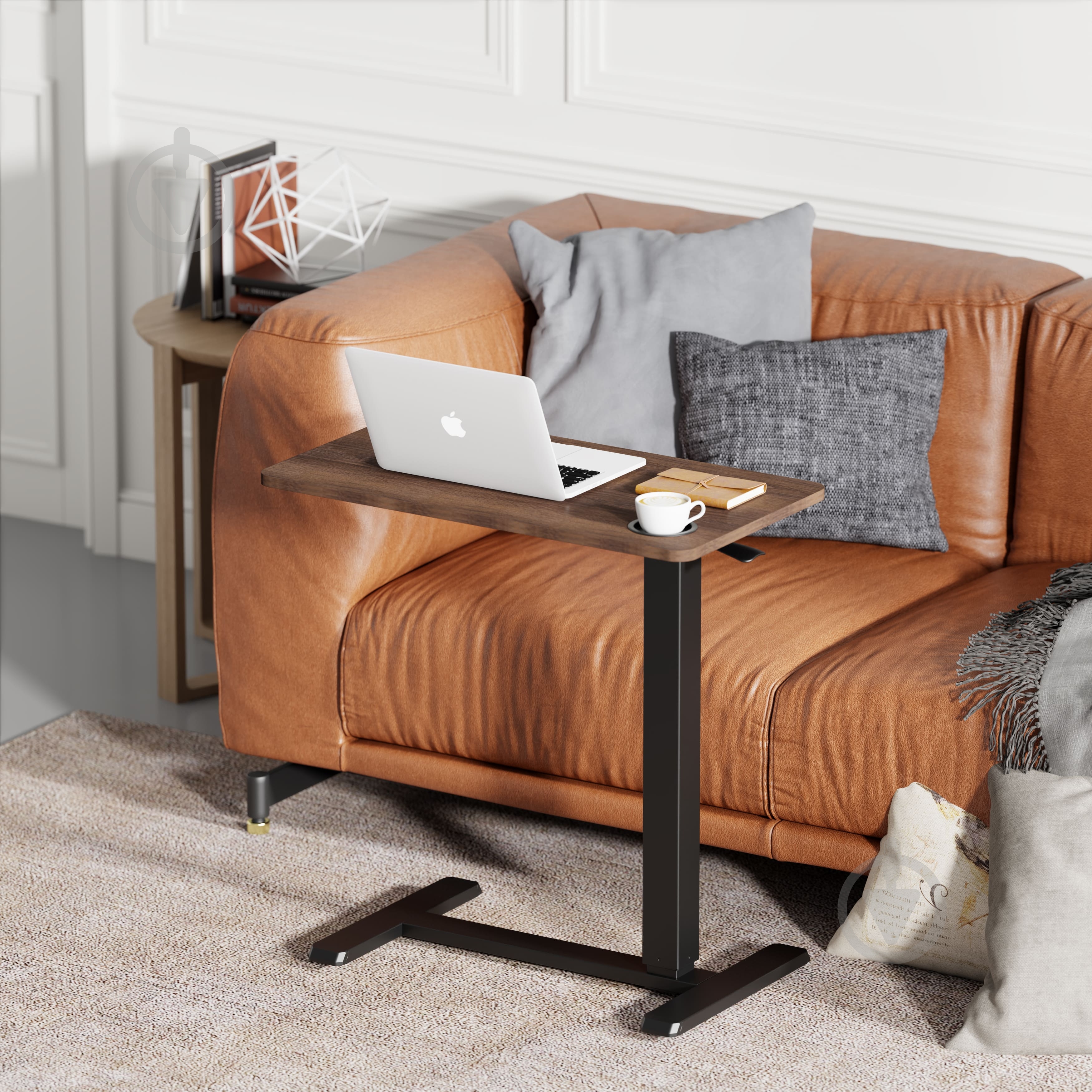 Стол компьютерный OfficePro ODM270DW Dark Wood/Black - фото 2 Стол компьютерный OfficePro ODM270DW Dark Wood/Black - фото 2