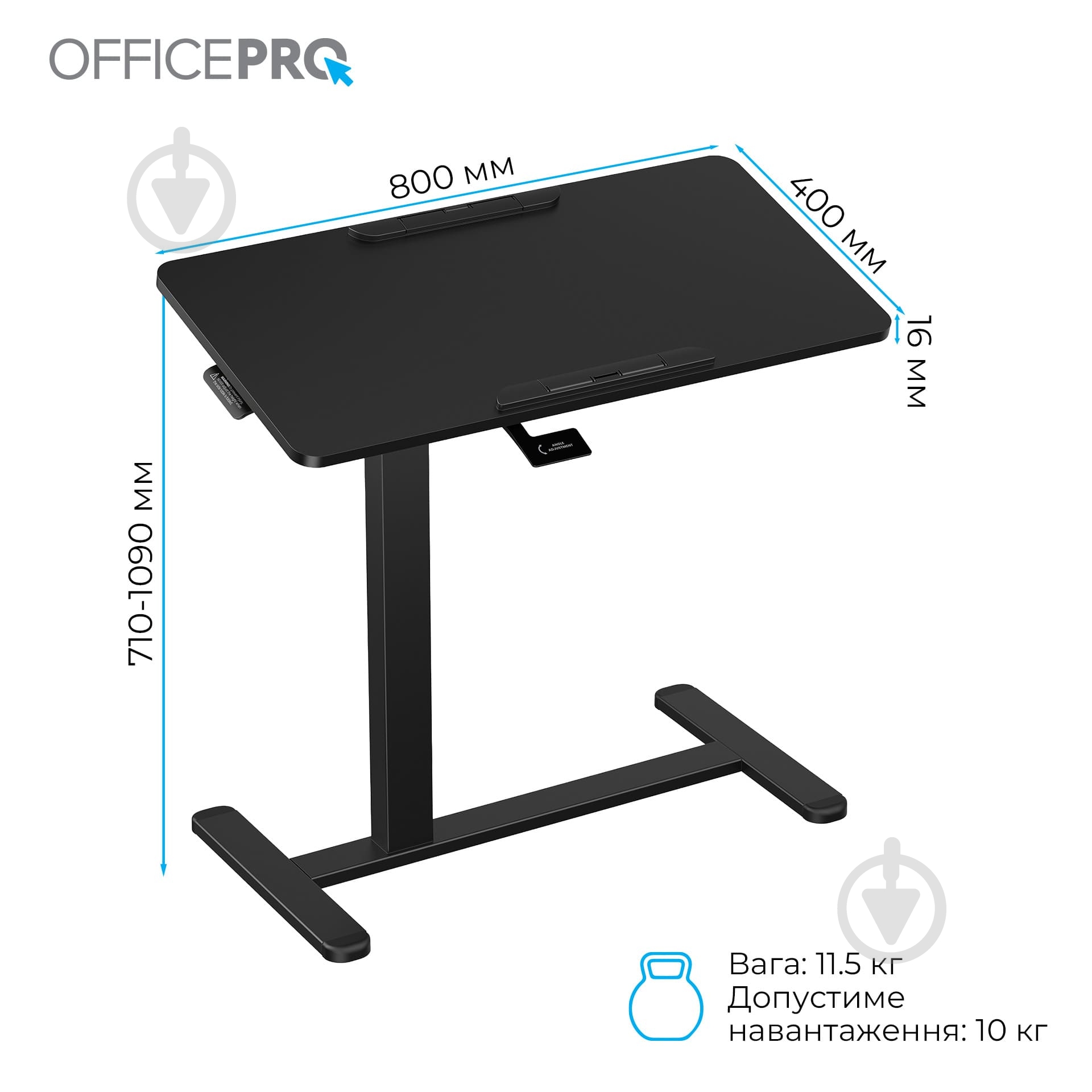 Стол компьютерный OfficePro ODM405B Black - фото 4 Стол компьютерный OfficePro ODM405B Black - фото 4