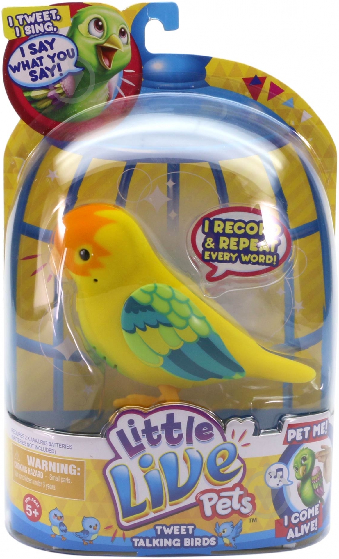 Интерактивная птичка Little Live Pets Чарли 28019 - фото 4 Интерактивная птичка Little Live Pets Чарли 28019 - фото 4