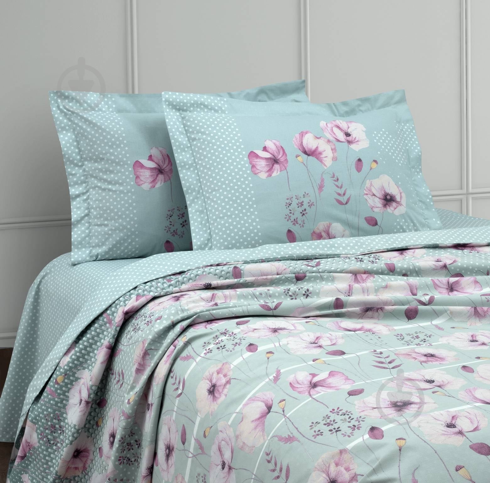 Комплект постельного белья Kenzo 1.5 голубой Luoca Patisca - фото 1