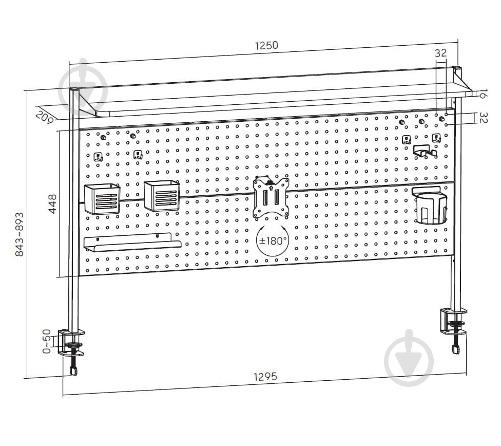 Полка-органайзер настольная OfficePro DS310B Black - фото 5 Полка-органайзер настольная OfficePro DS310B Black - фото 5