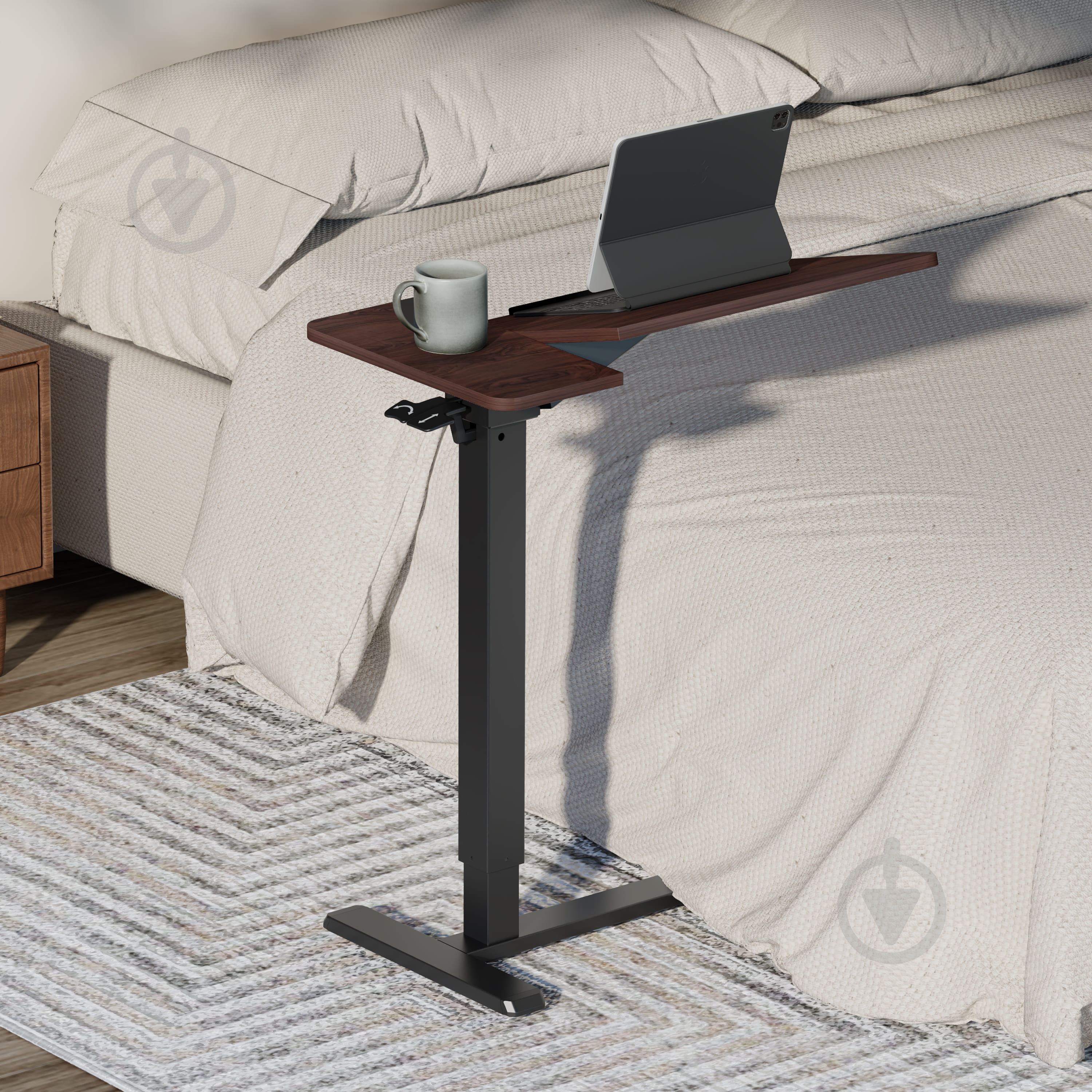 Стол компьютерный OfficePro ODM320DW Dark Wood/Black - фото 6 Стол компьютерный OfficePro ODM320DW Dark Wood/Black - фото 6