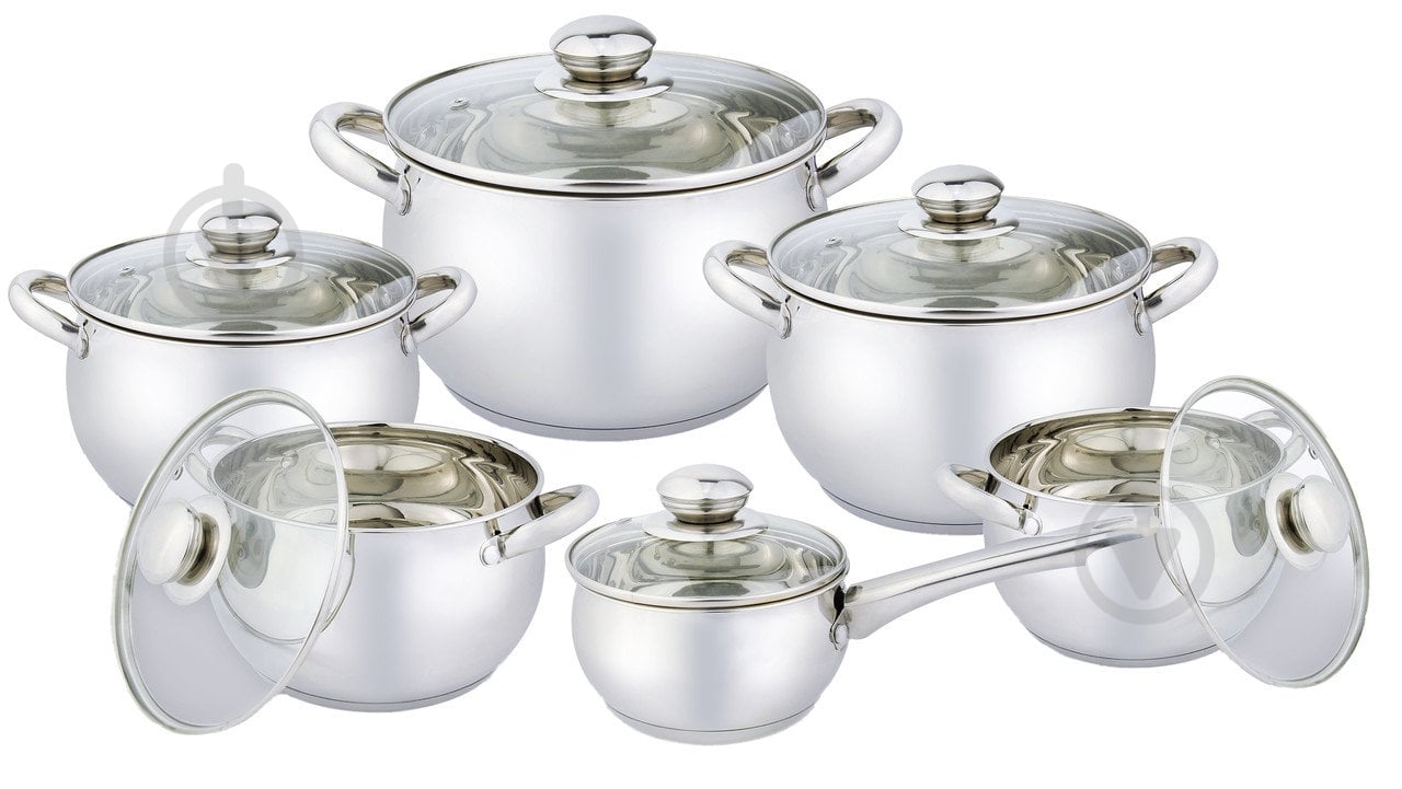 Набор кастрюль Vincent 12 предметов VC-3033 - фото 1