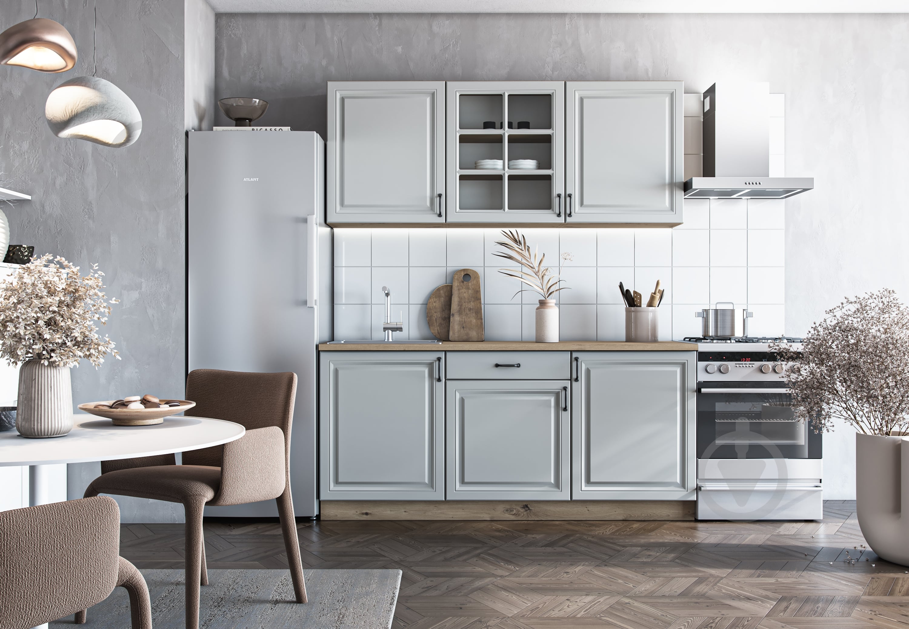 Кухня модульна Грейд МС Глорія_ASHEN без стільниці МДФ 1,8 м - фото 2