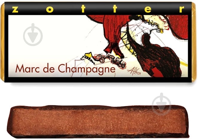Черный шоколад Zotter Марк де Шампань 70 г - фото 1 Черный шоколад Zotter Марк де Шампань 70 г - фото 1