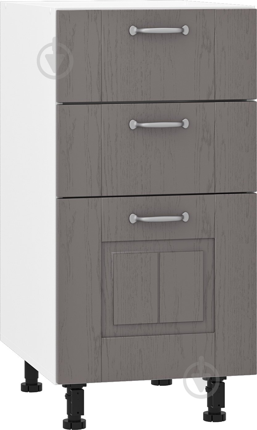 Тумба нижняя с ящиком Q-25 Ня-3 (2+1) МС Мэри 82/40/54 дуб платиновый/белый Грейд - фото 1 Тумба нижняя с ящиком Q-25 Ня-3 (2+1) МС Мэри 82/40/54 дуб платиновый/белый Грейд - фото 1