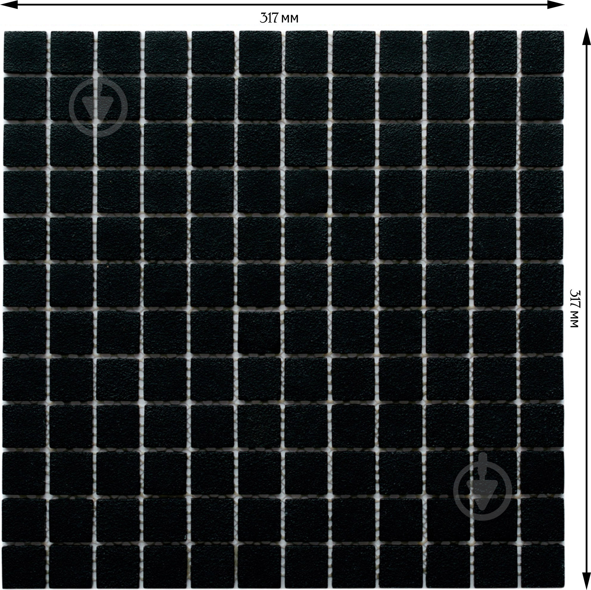 Мозаика AquaMo Concrete Black 31,7x31,7 см - фото 2