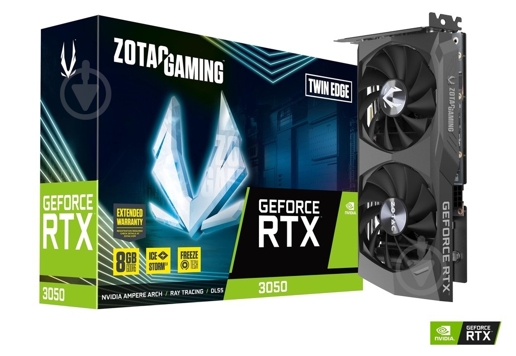 Відеокарта Zotac NVIDIA GeForce RTX 3050 Twin Edge 8GB GDDR6 128bit (ZT-A30500E-10M) - фото 9 Відеокарта Zotac NVIDIA GeForce RTX 3050 Twin Edge 8GB GDDR6 128bit (ZT-A30500E-10M) - фото 9