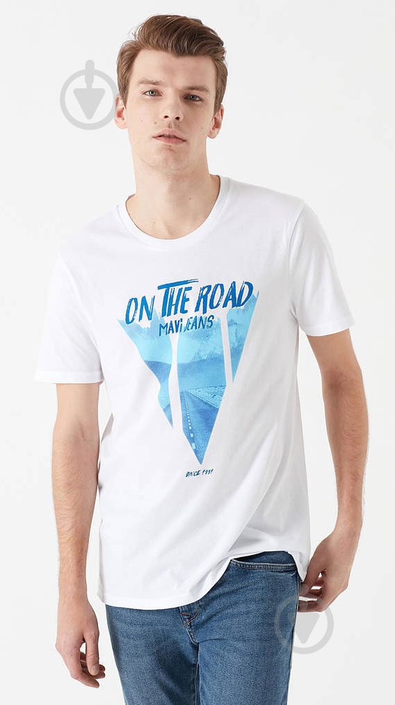 Футболка Mavi ROAD PRINTED TEE 065975-620 р.S белый - фото 2 Футболка Mavi ROAD PRINTED TEE 065975-620 р.S белый - фото 2
