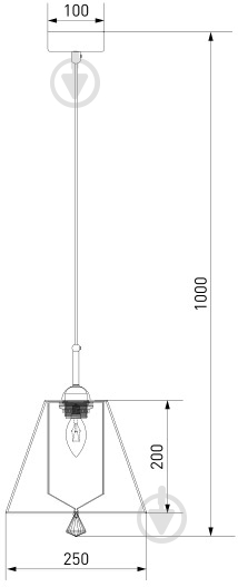 ВИТРИНА! Подвес Strotskis Valencia 1x40 Вт E14 хром/белый 70042/1 - фото 4