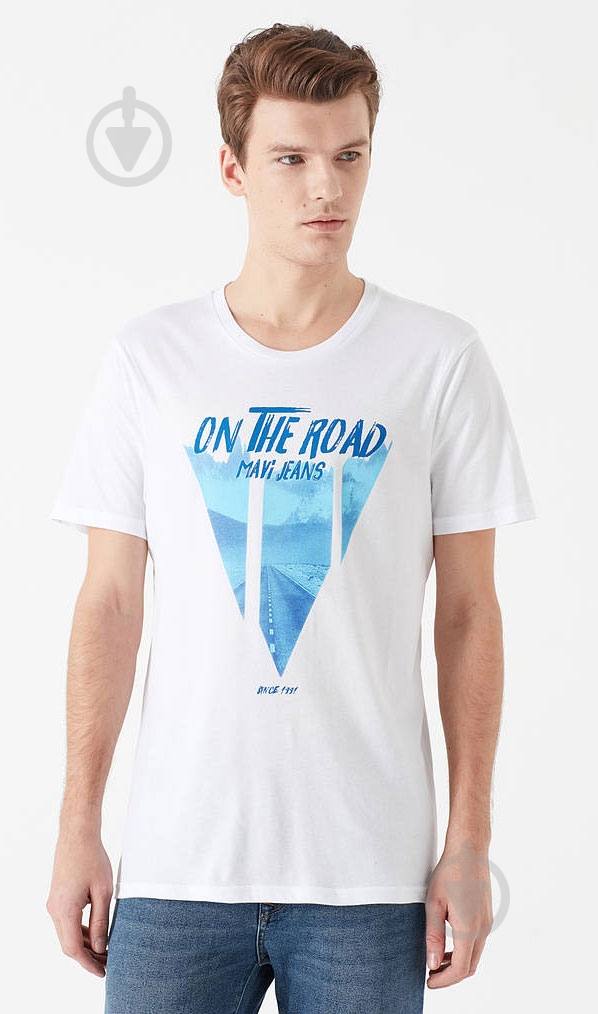Футболка Mavi ROAD PRINTED TEE 065975-620 р.XL білий - фото 1 Футболка Mavi ROAD PRINTED TEE 065975-620 р.XL білий - фото 1