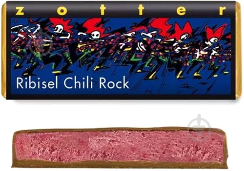 Чорний шоколад Zotter з червоною смородиною та перцем чилі 70 г - фото 1 Чорний шоколад Zotter з червоною смородиною та перцем чилі 70 г - фото 1