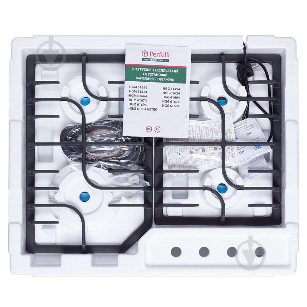 Варильна поверхня газова Perfelli HGM 61664 WH - фото 11