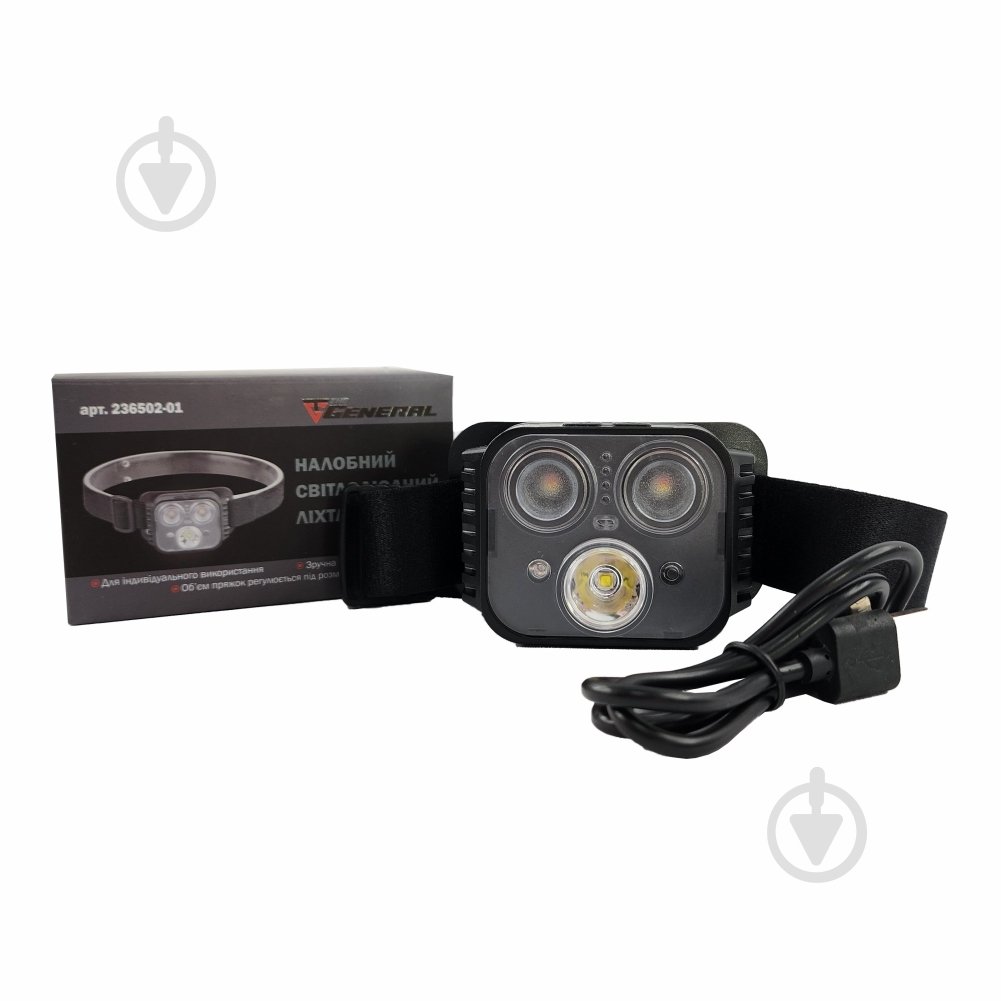 Ліхтар налобний TheGeneral Will чорний - фото 5