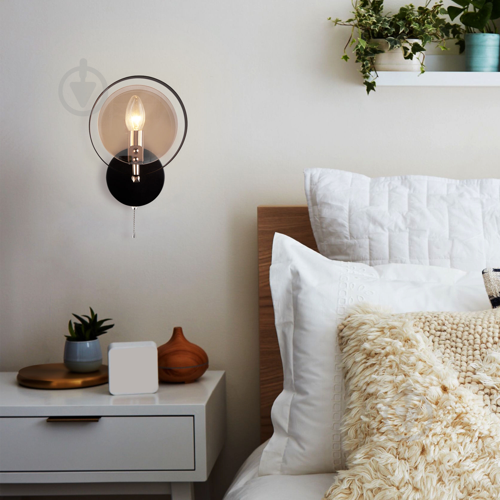 ВІТРИНА! Бра Strotskis Gallo 1x60 Вт E14 чорний 70121/1 - фото 5