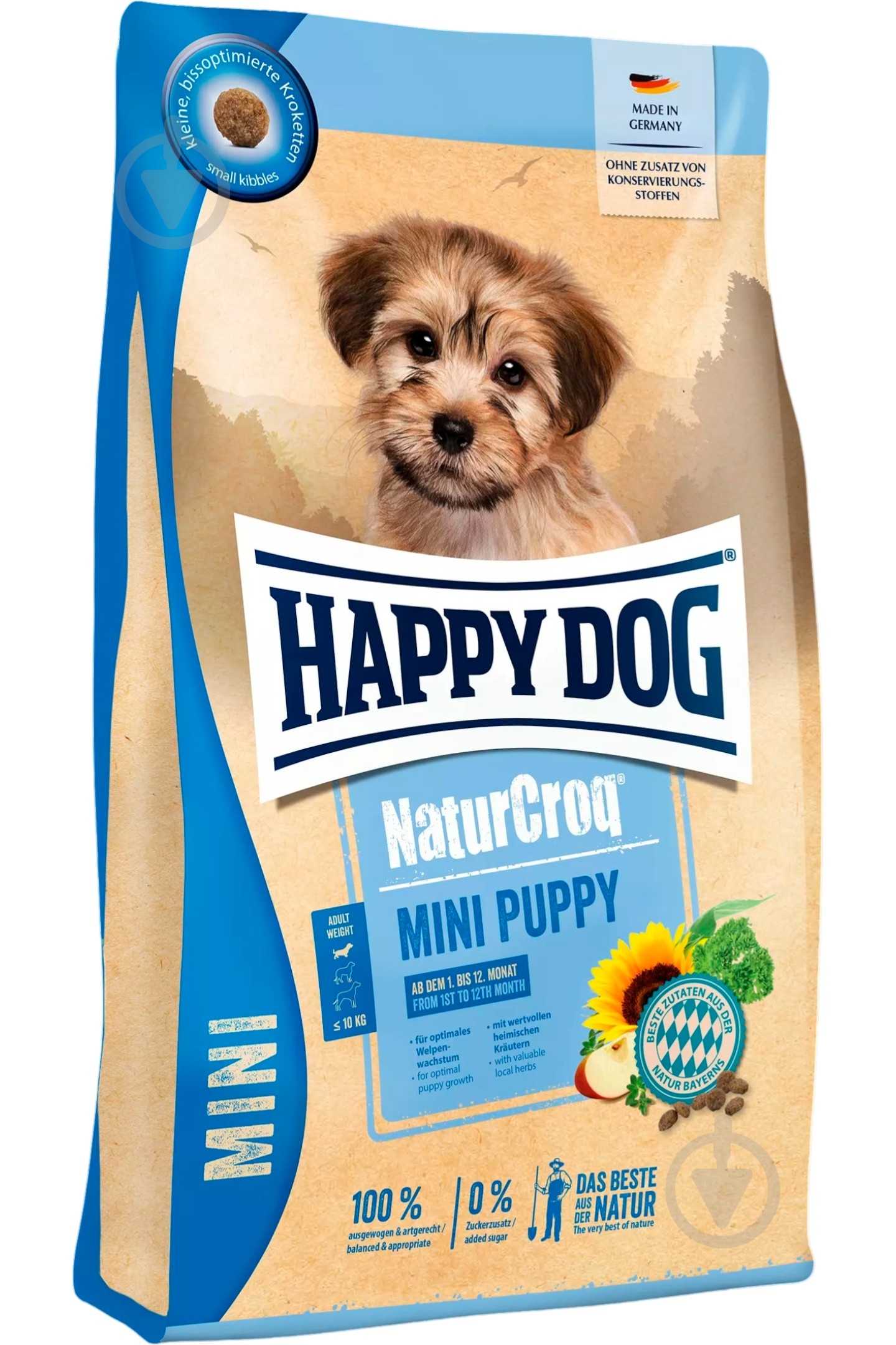 Корм сухий HappyDog Mini Puppy для цуценят маленьких порід 4 кг - фото 1