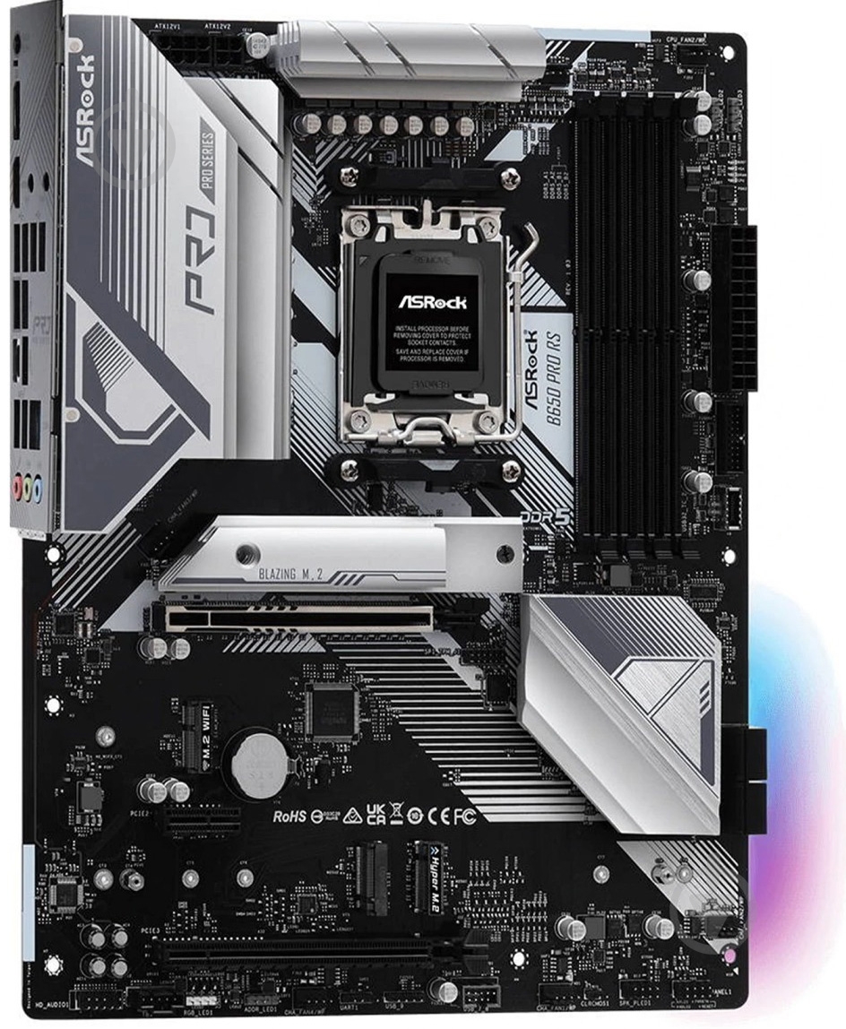 Материнская плата ASRock B650 PRO RS (Socket AM5, AMD B650, ATX) - фото 3 Материнская плата ASRock B650 PRO RS (Socket AM5, AMD B650, ATX) - фото 3
